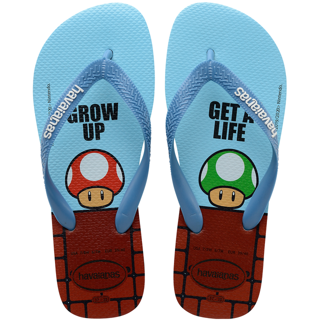 SANDÁLIAS HAVAIANAS MARIO BROS AZUL/AZUL AÇO 35/36 (7890541916969)