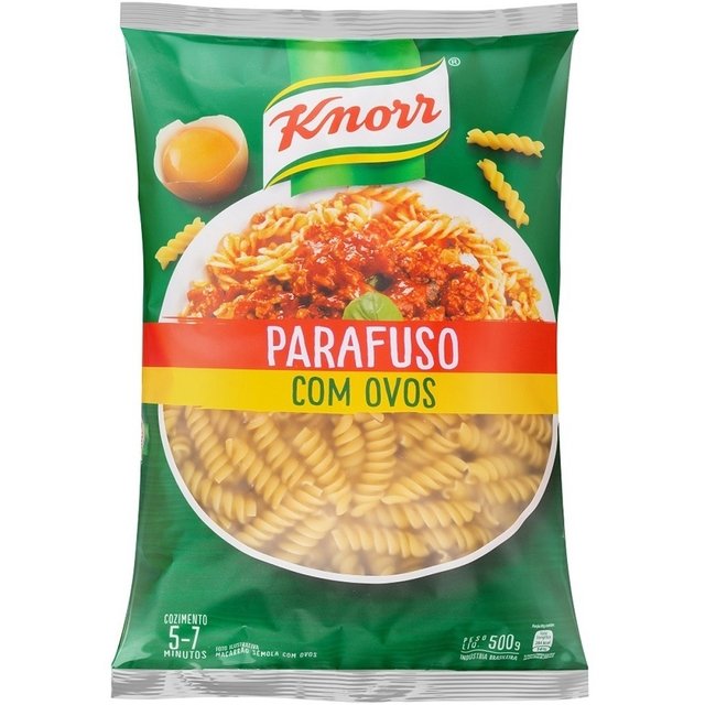 MACARRÃO OVOS KNORR 500G PARAFUSO (7891150062368)
