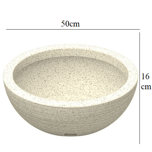 VASO BELLAS ARTES BACIA POLIETILENO P BEGE 16X50X50 REF.22643 (7908052003143)