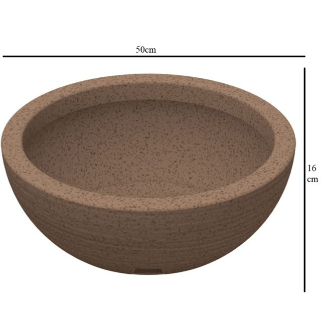 VASO BELLAS ARTES BACIA POLIETILENO P MARROM 16X50X50 REF.21338 (7908052003136)