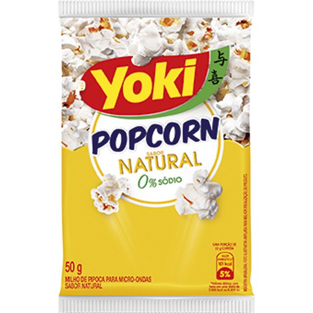 PIPOCA DE MICROONDAS YOKI 50G MINI BAG NATURAL (7891095029716)