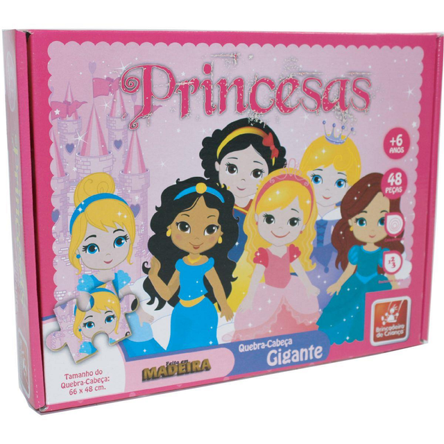 QUEBRA CABEÇA GIGANTE BRINCADEIRA DE CRIANÇA PRINCESAS BABY 48 PÇS REF.8511 (7898945458511)