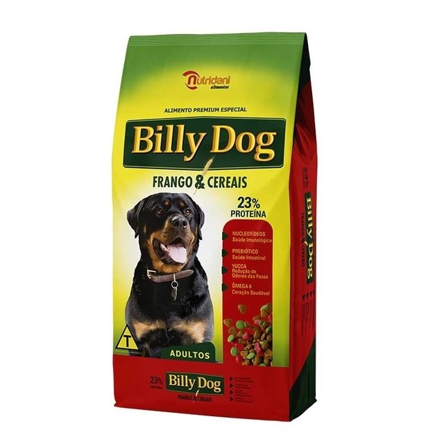 RAÇÃO 1KG BILLY DOG ADULTOS 23 PROTEÍNA FRANGO & CEREAIS (7898250780765)