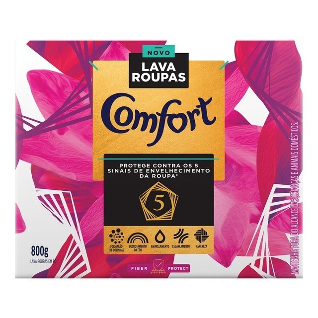 LAVA ROUPAS EM PÓ COMFORT 800G FIBER PROTECT (7891150066977)