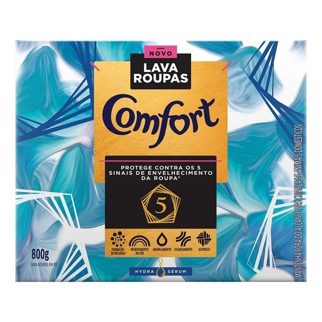 LAVA ROUPAS EM PÓ COMFORT 800G HYDRA SERUM (7891150066991)