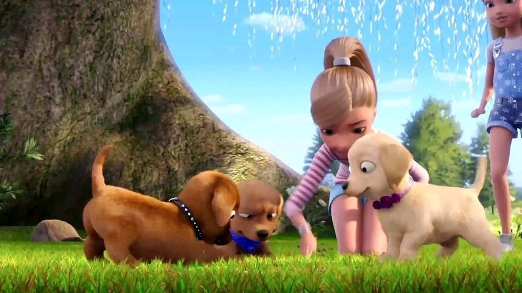 barbie con sus cachorros