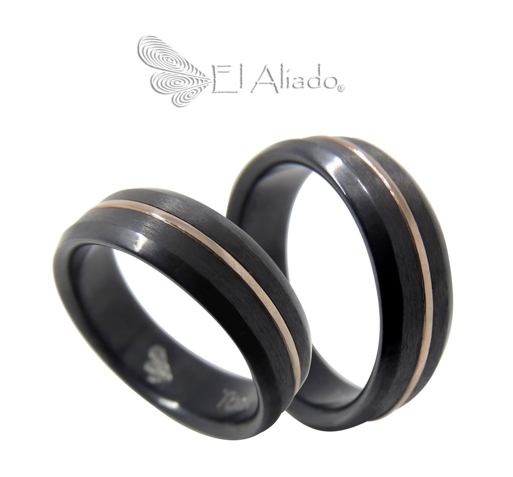 argollas negras para hombres