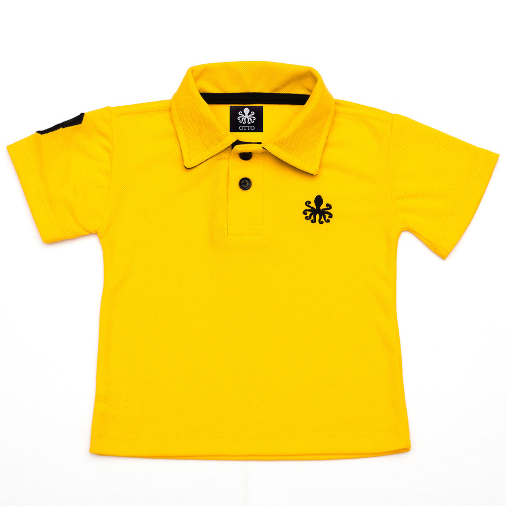 camisa polo infantil amarela com preto otto