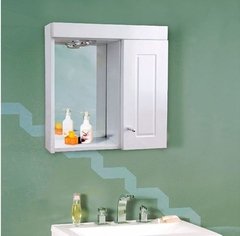 Botiquin Espejo Peinador Blanco De 50 Cm Con Luz Mueble Baño