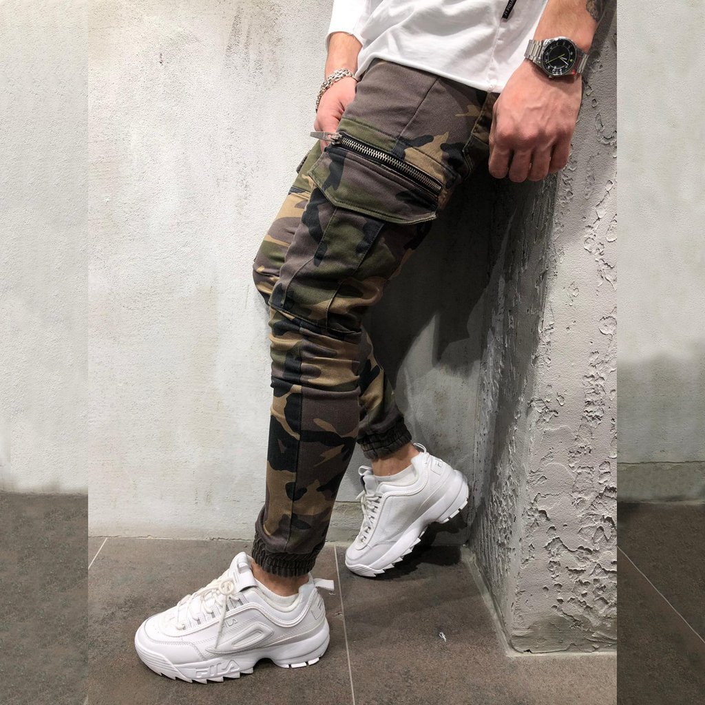 calça camuflada da nike