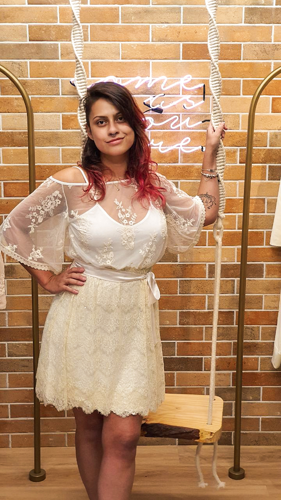 vestido renda de algodao