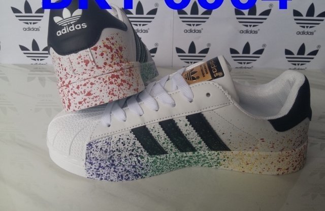 tenis adidas superstar feminino colorido