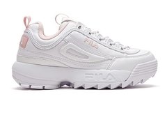 Tênis Fila Disruptor II Branco C/Rosa (Feminino) Tênis Fila Disruptor II Branco C/Rosa (Feminino)