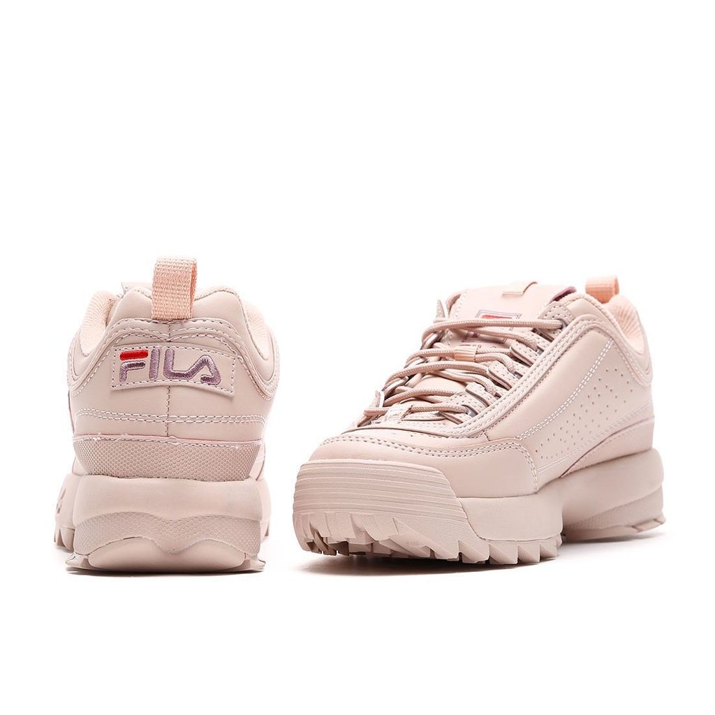 tenis fila disruptor feminino branco e rosa