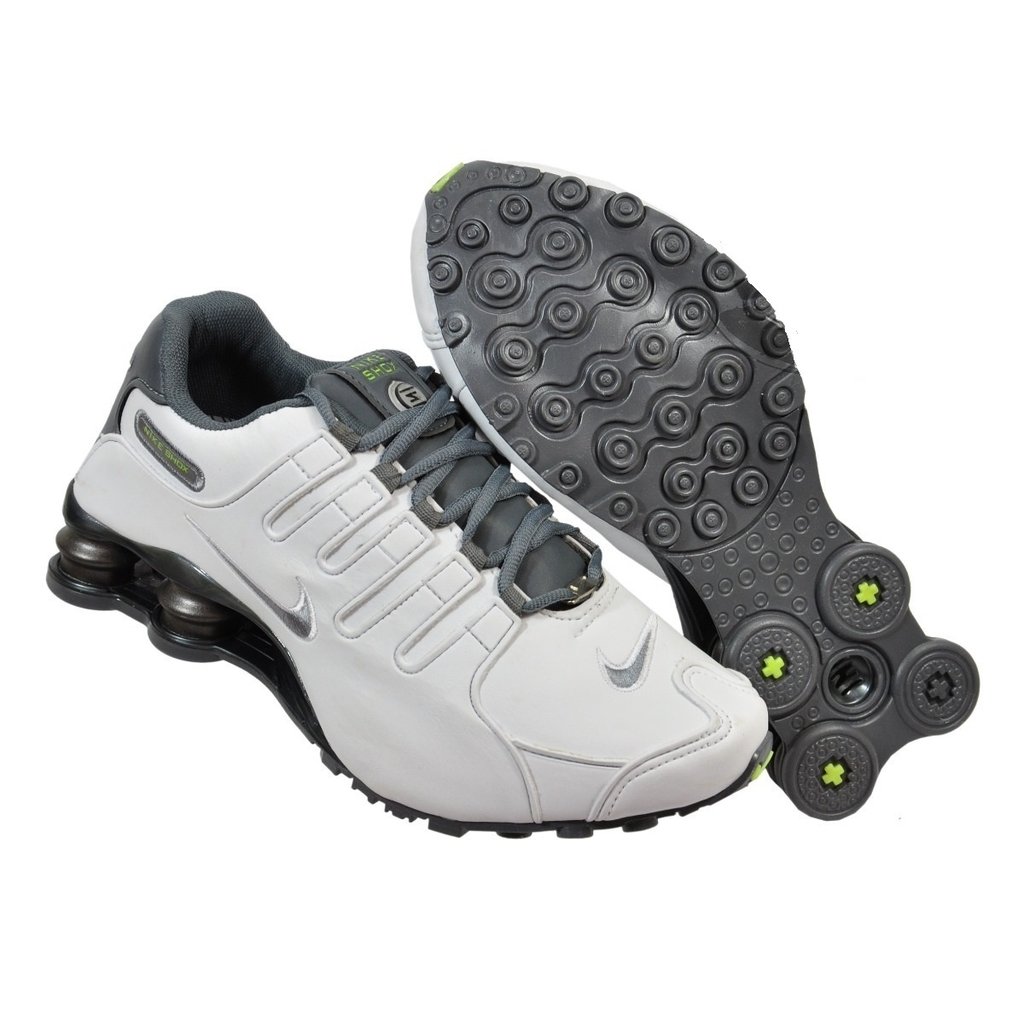 nike shox branco com cinza