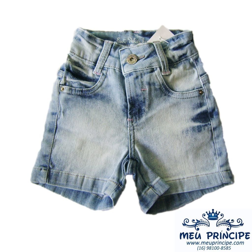 bermudas jeans infantil feminina