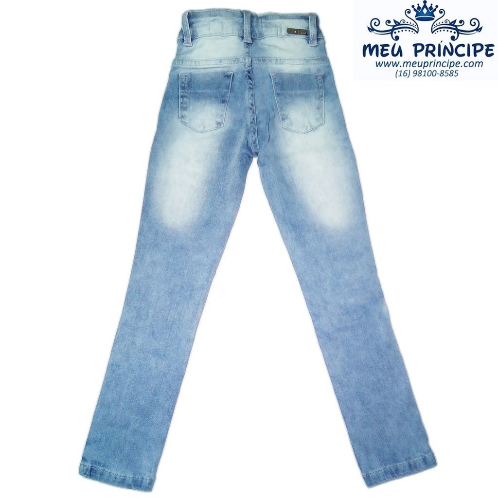 calça jeans clara infantil