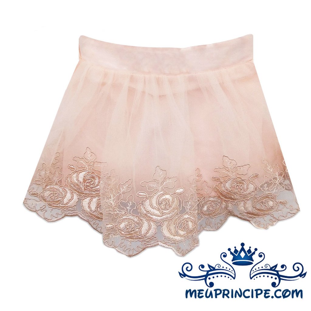 saia rodada de tule infantil
