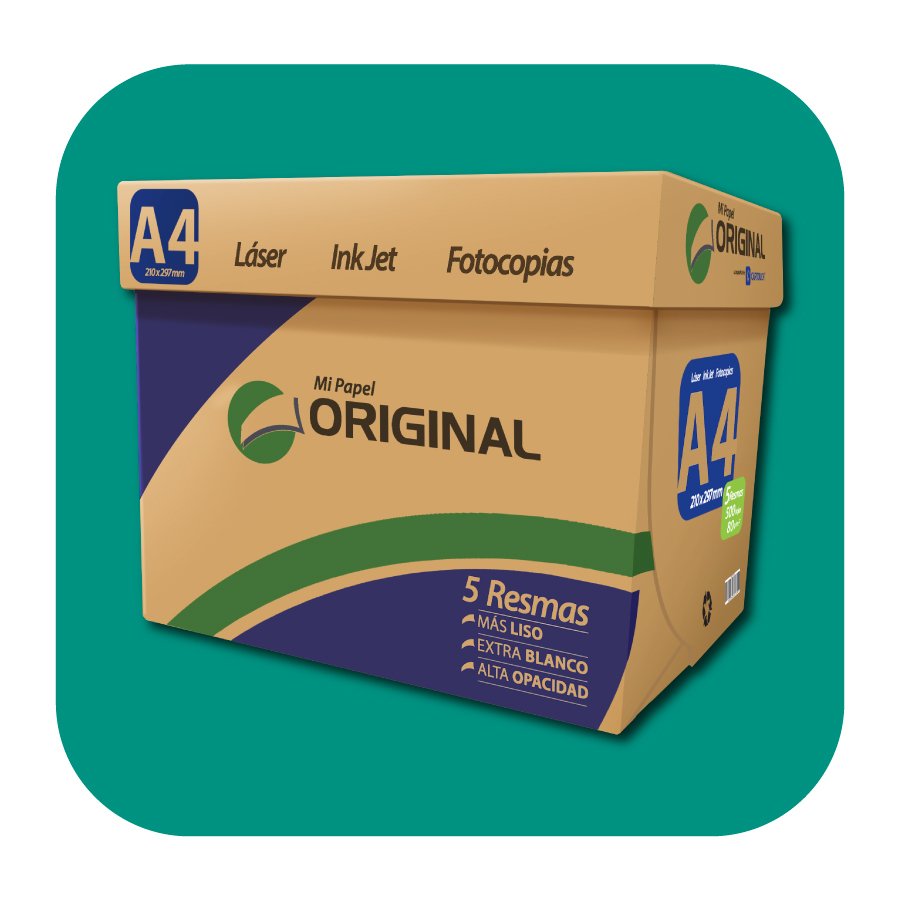Resmas A4 80 gramos - Caja x 5 resmas.