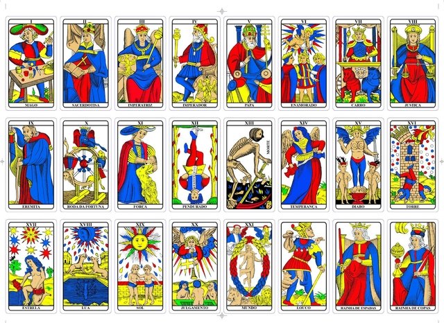 TARÔ DE MARSELHA - ARCANOS MAIORES  Ilê Ojá Méfun