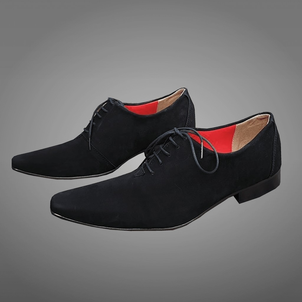 sapato de veludo preto