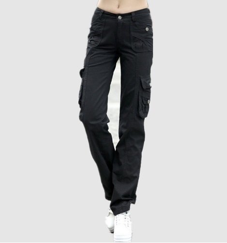 Pantalon Cargo De Mujer Gabardina Reforzada