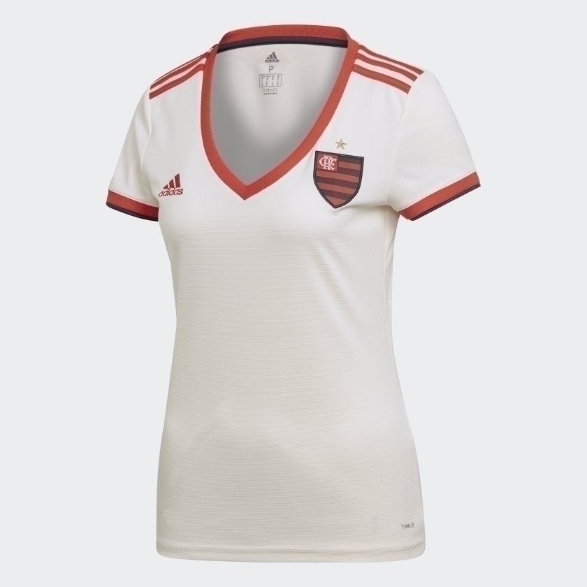 Camisa Feminina Flamengo Adidas Off White