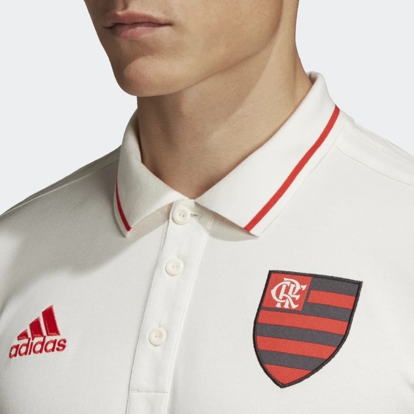 camisa polo branca flamengo