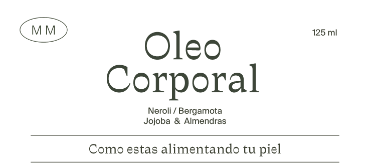 Oleo Corporal ,Neroli / Bergamota Jojoba  &  Almendras