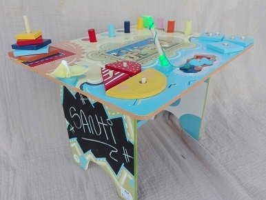 mesa didactica de madera para niños