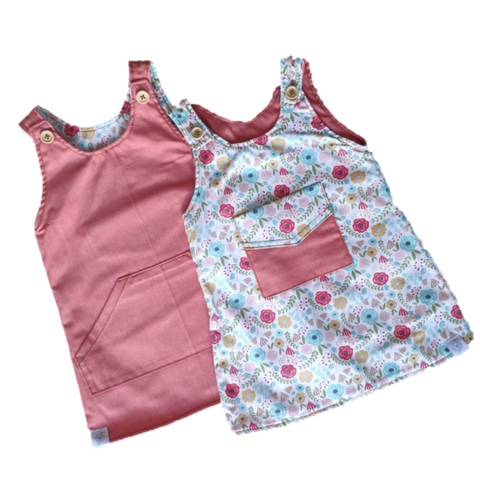 vestido infantil dupla face