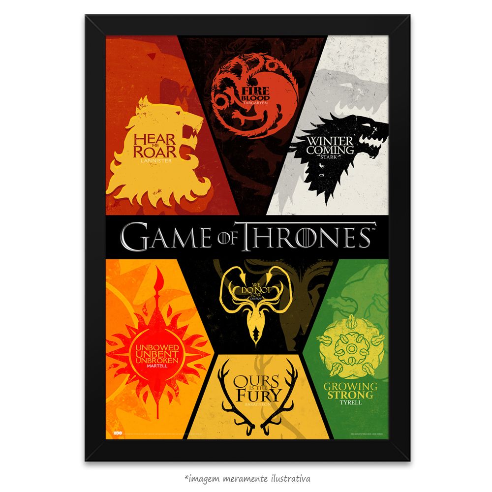 Poster Game Of Thrones - Houses