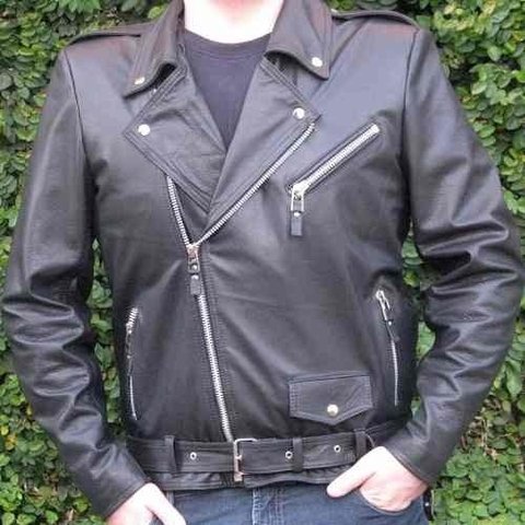 jaqueta de couro legitimo motoqueiro
