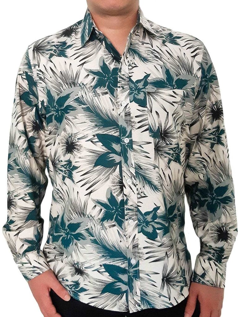 blusa masculina estampada floral