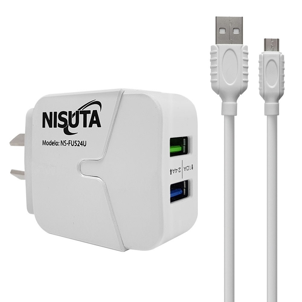 Set De Carga Rápida GS+ - Adaptador 5V 2.4A + Cable