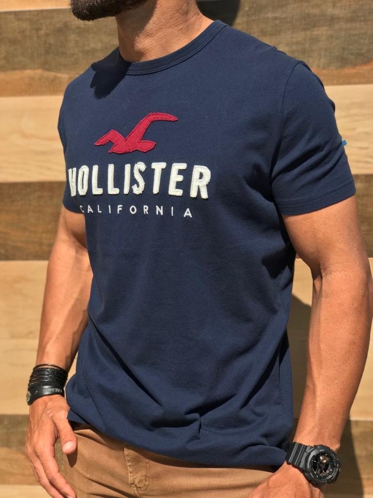 camiseta masculina da hollister