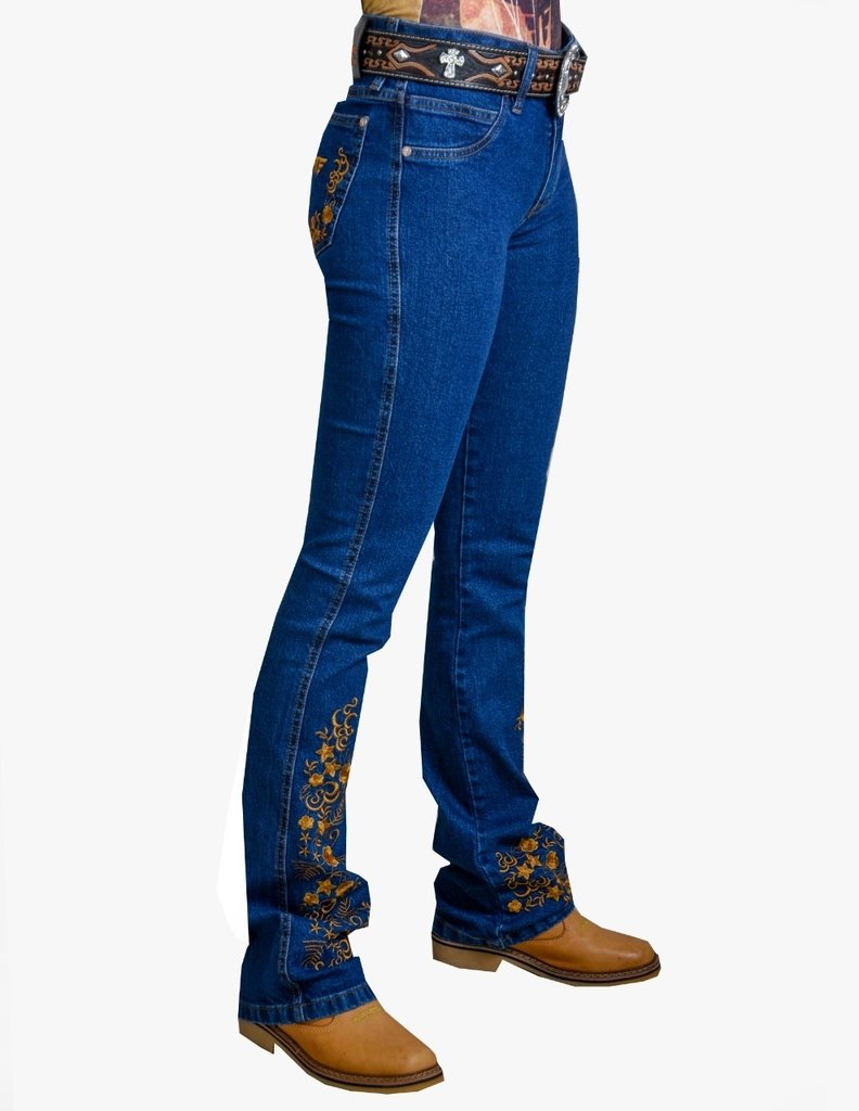 calça alabama bordada