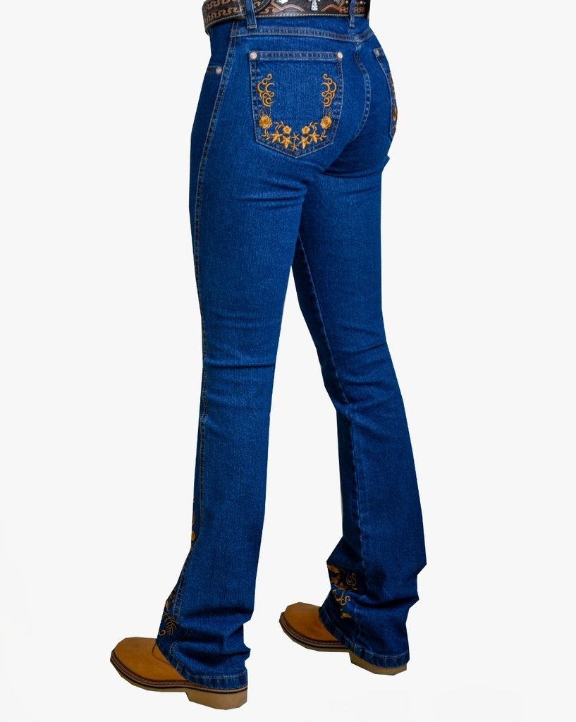 calça alabama bordada