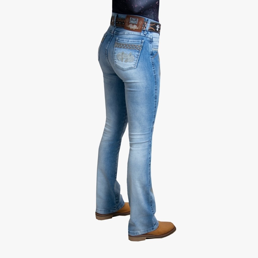calça alabama bordada