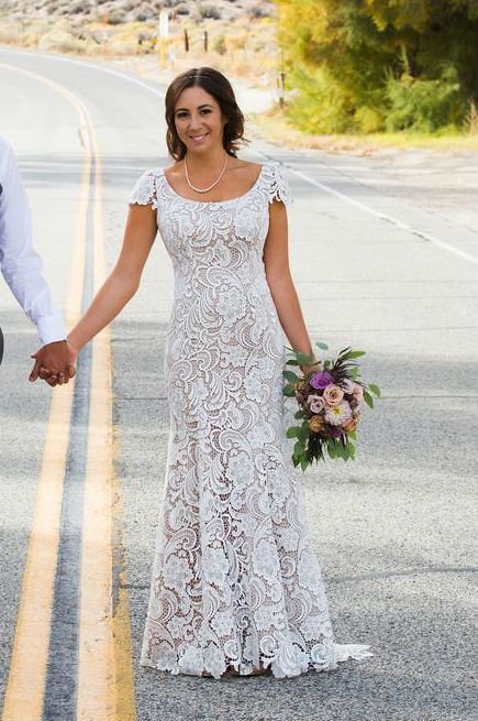 vestido de noiva em renda guipir