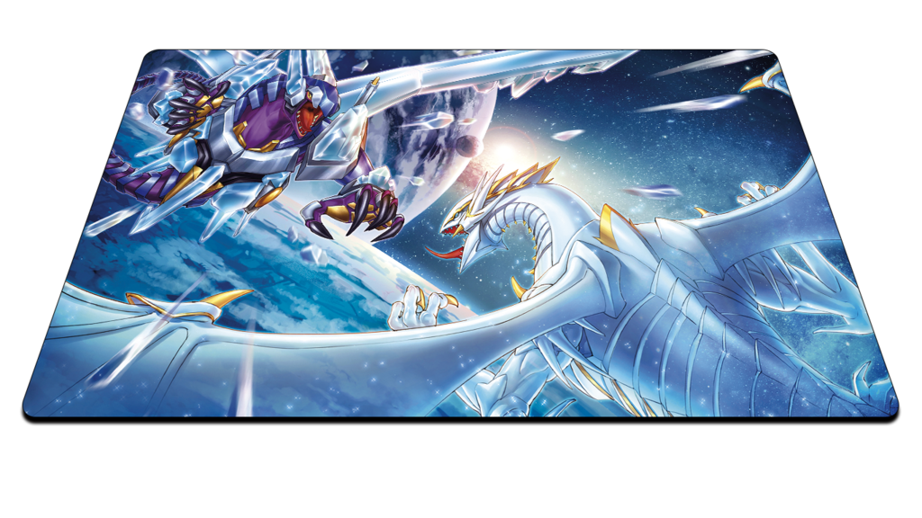 Playmat Yugioh Spirit Blue Eyes White Dragon VS Crystal Wing