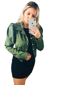 jaqueta suede verde