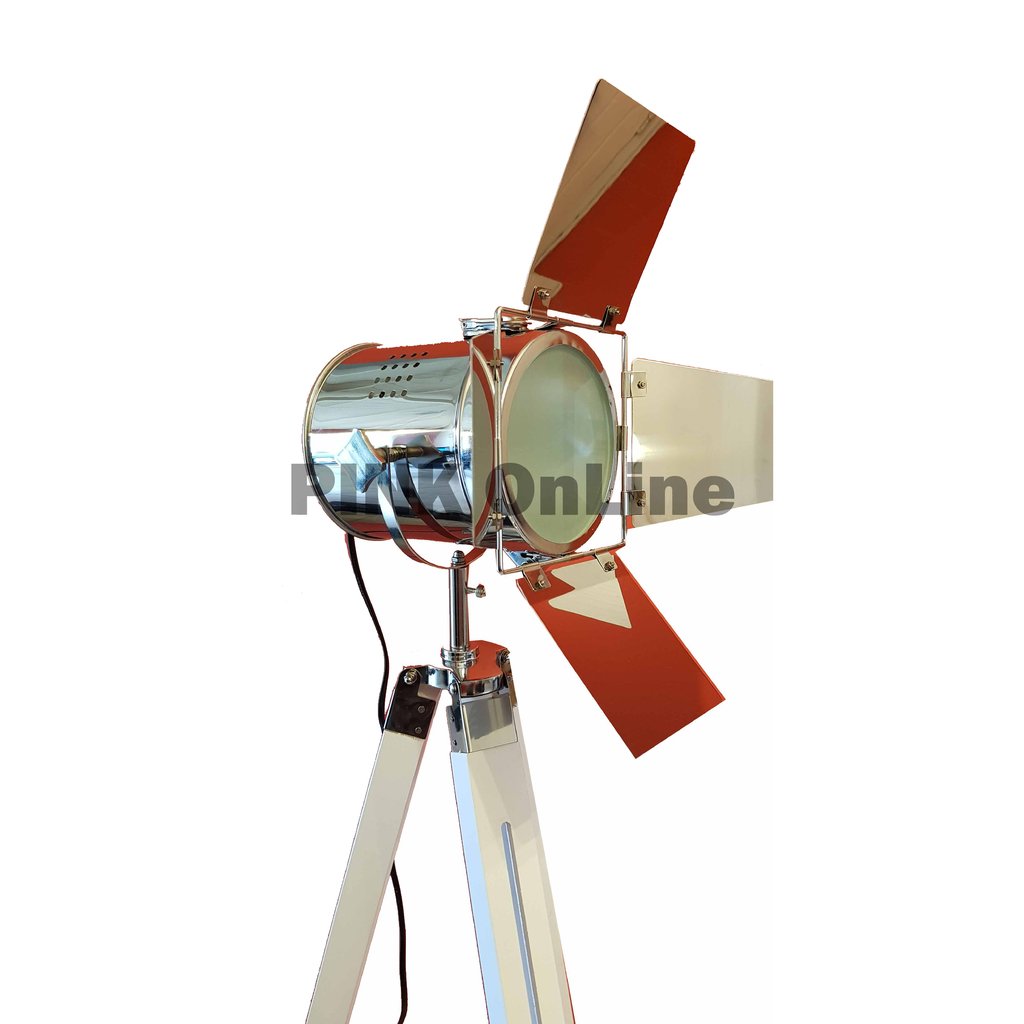 Lampara De Pie Estudio Cine Reflector PlateadoPie Blanco (L7)