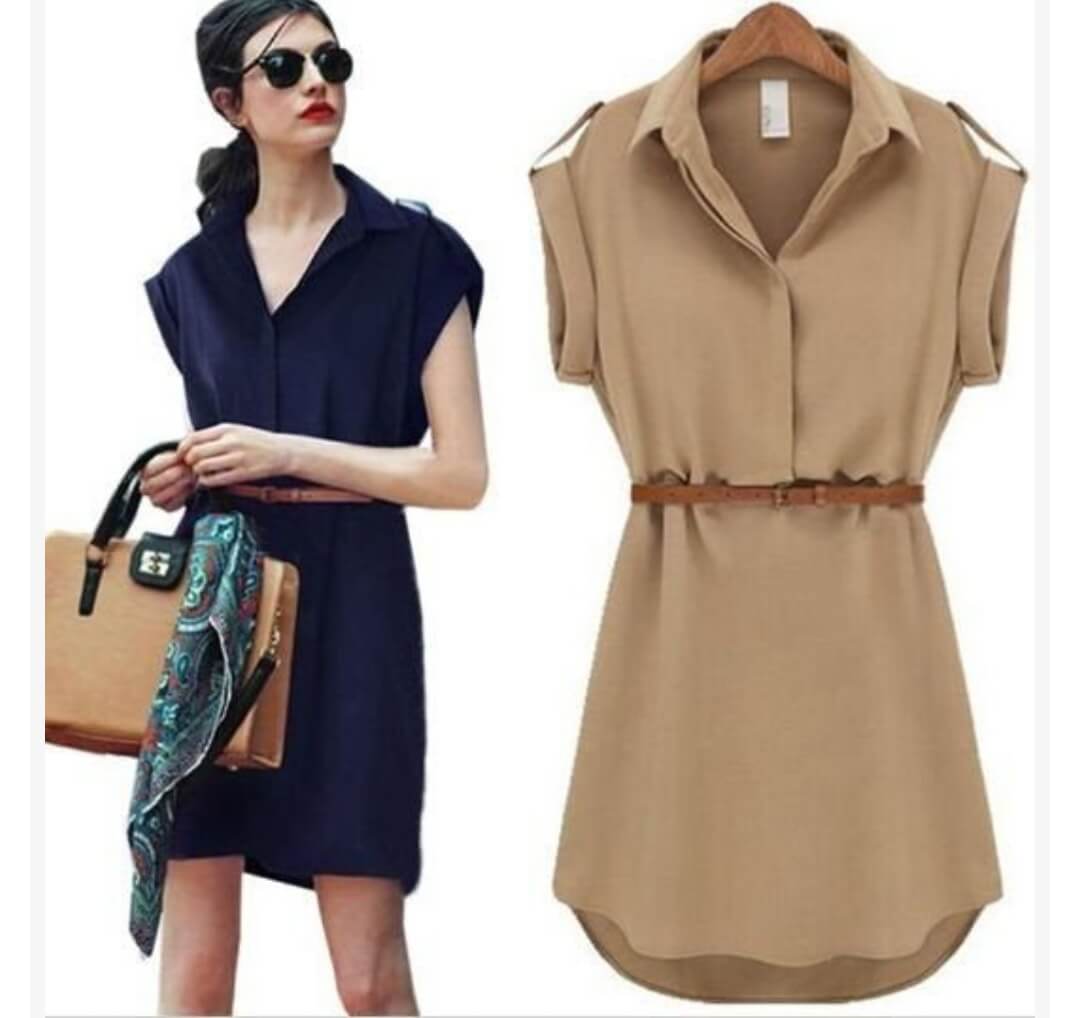 vestido curto sem manga