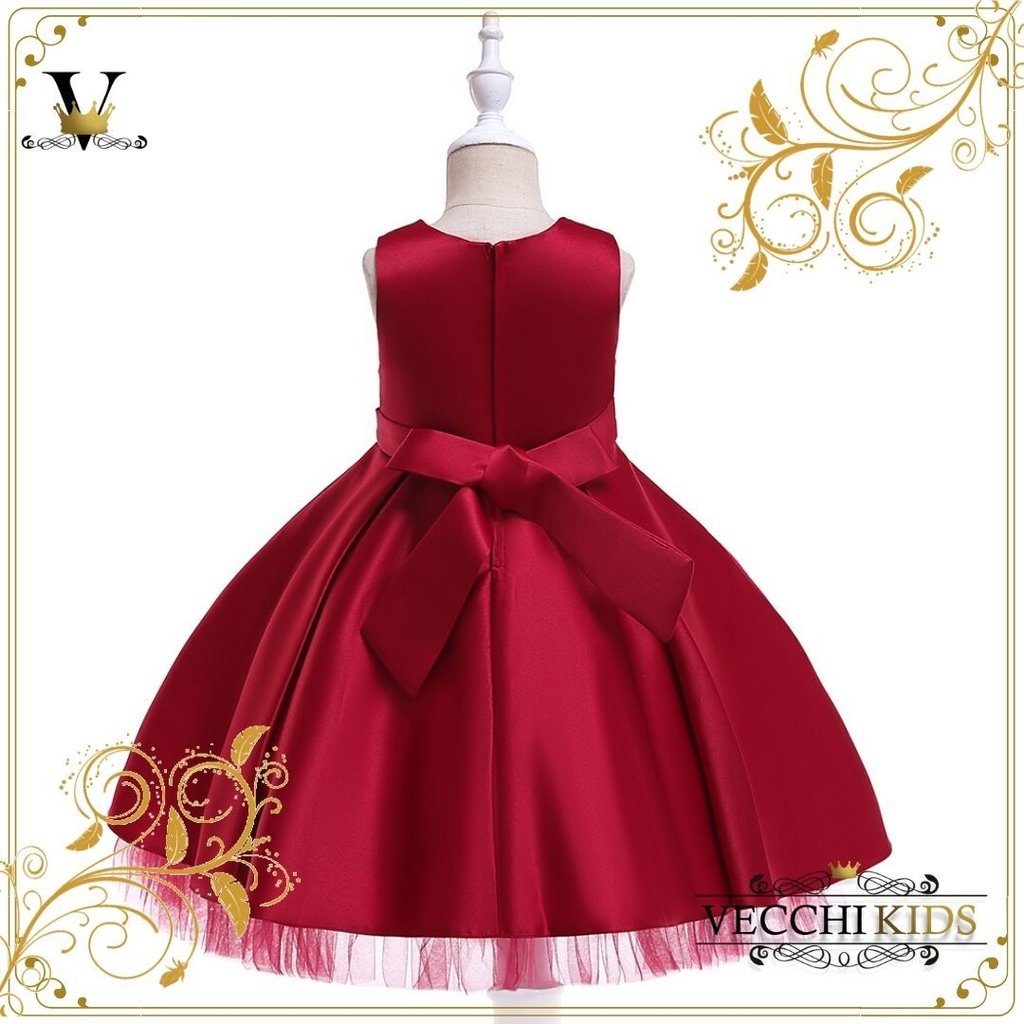 vestido vermelho infantil para festa