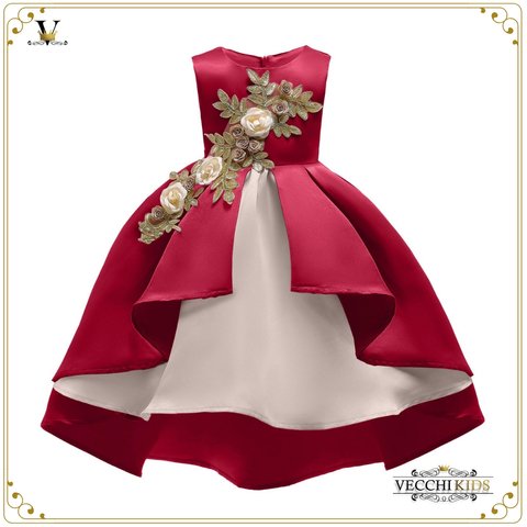 vestido para florista marsala