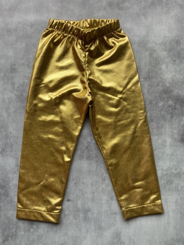 calça cirre dourada