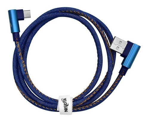 Cable Usb Tipo C Jean 90 Grados Ns-Causc1j Jean – Nisuta
