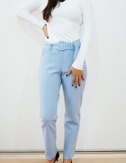 calça azul bebe feminina