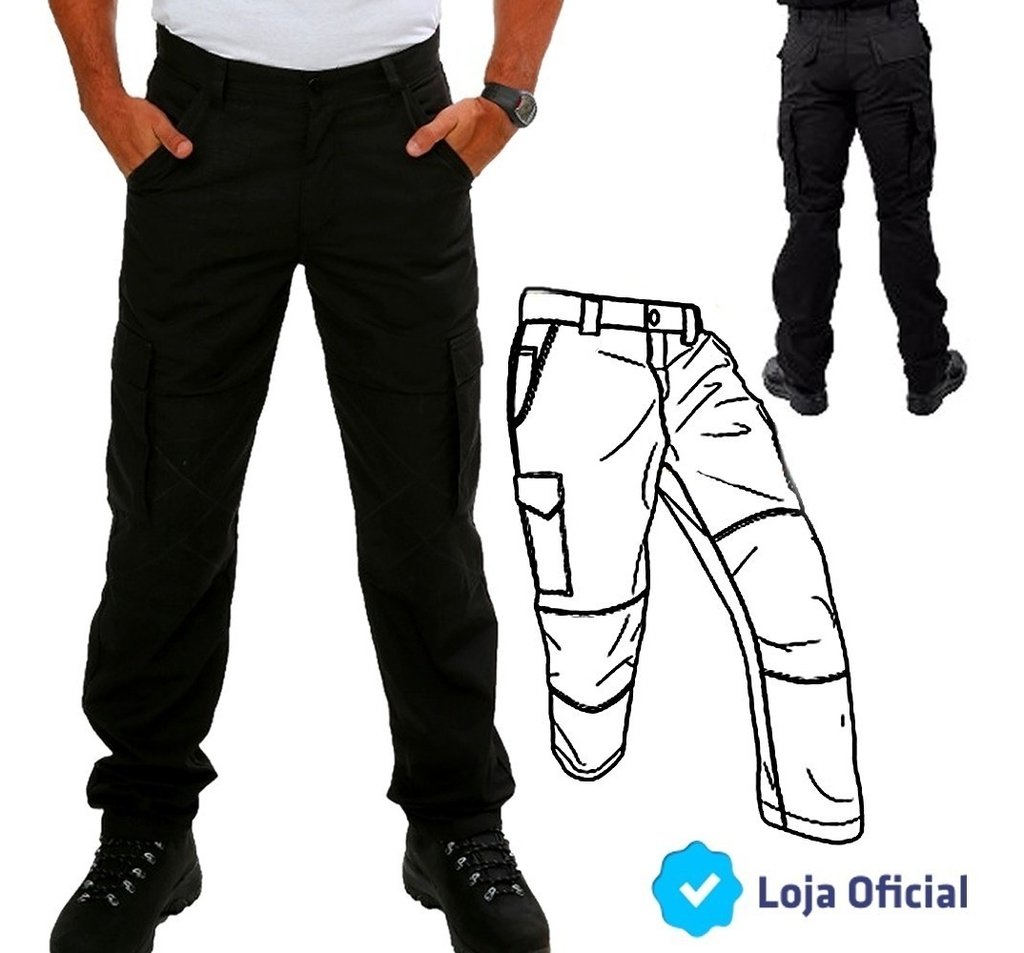 calça preta rip stop